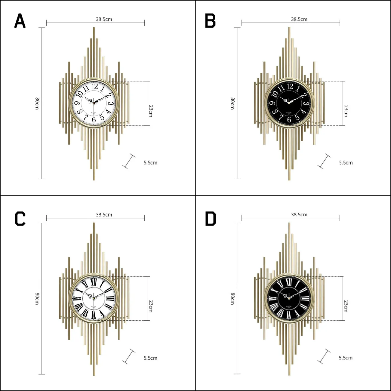 Дизайнерский настенный декор часы LaLume-KKK00305