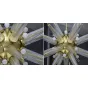 Люстра Brass Sputnik Chandelier with Murano Glass Spikes от LaLume