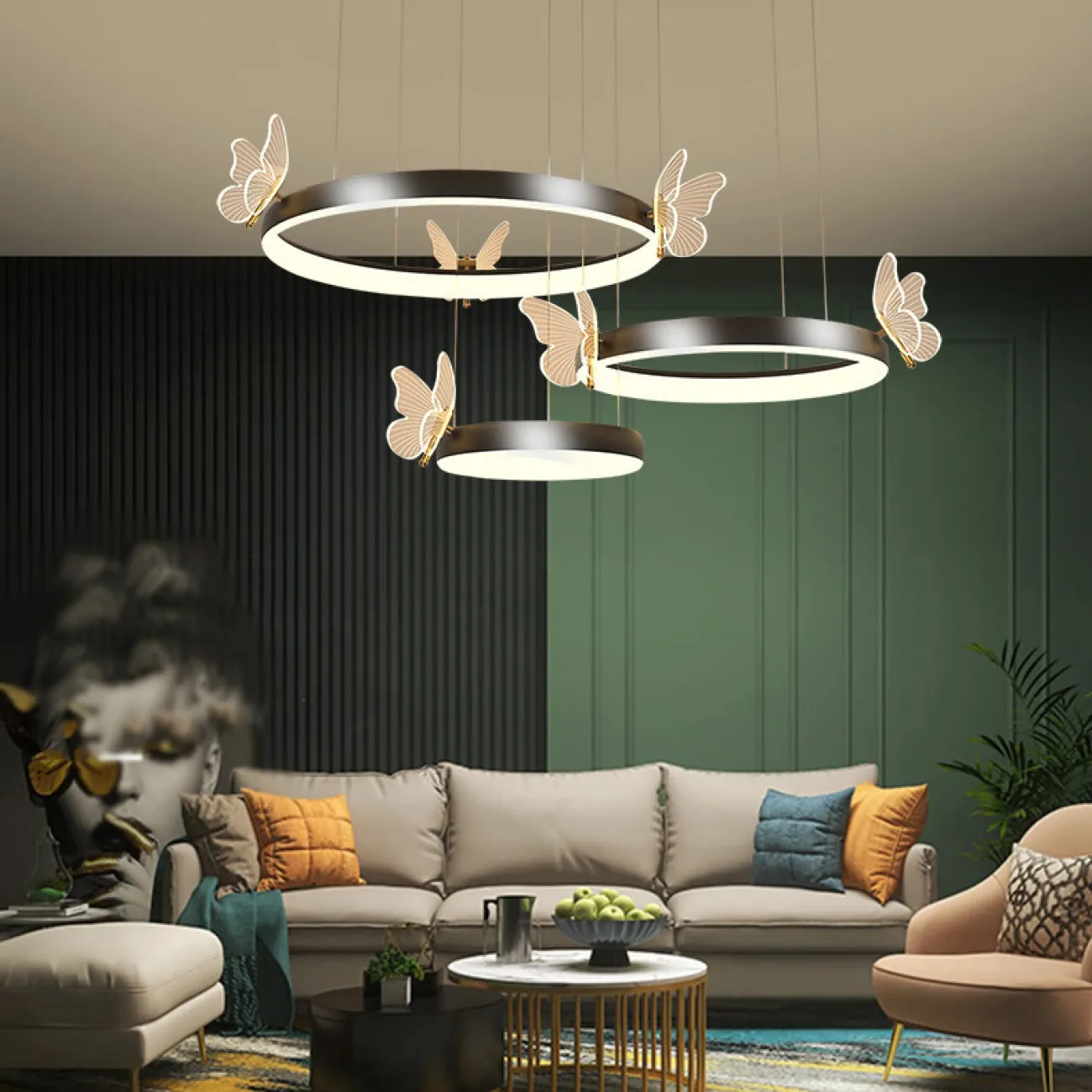 Подвесная люстра BABETTA D A D60 Black от ImperiumLoft