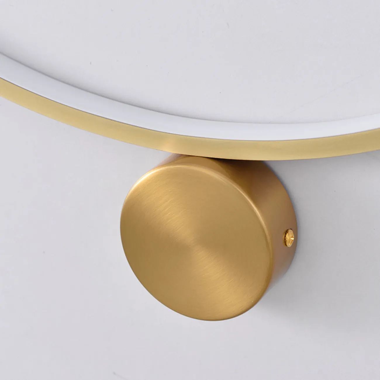 Серия настенных светильников с двумя круглыми креплениями на изогнутом корпусе с LED-подсветкой TEMP L100 Brass