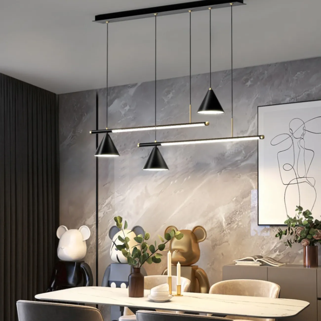 Подвесной светильник STINKE Трехцветный свет от ImperiumLoft