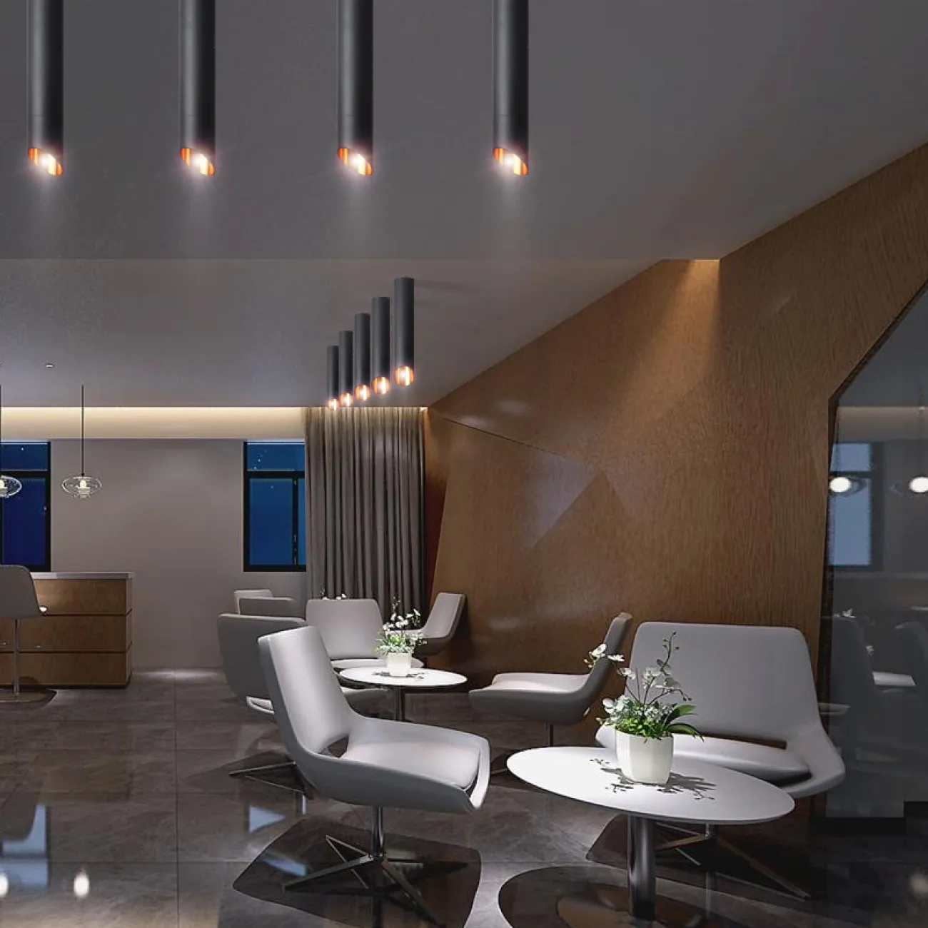 Потолочный светильник 45° lamps by Via H23 White от ImperiumLoft