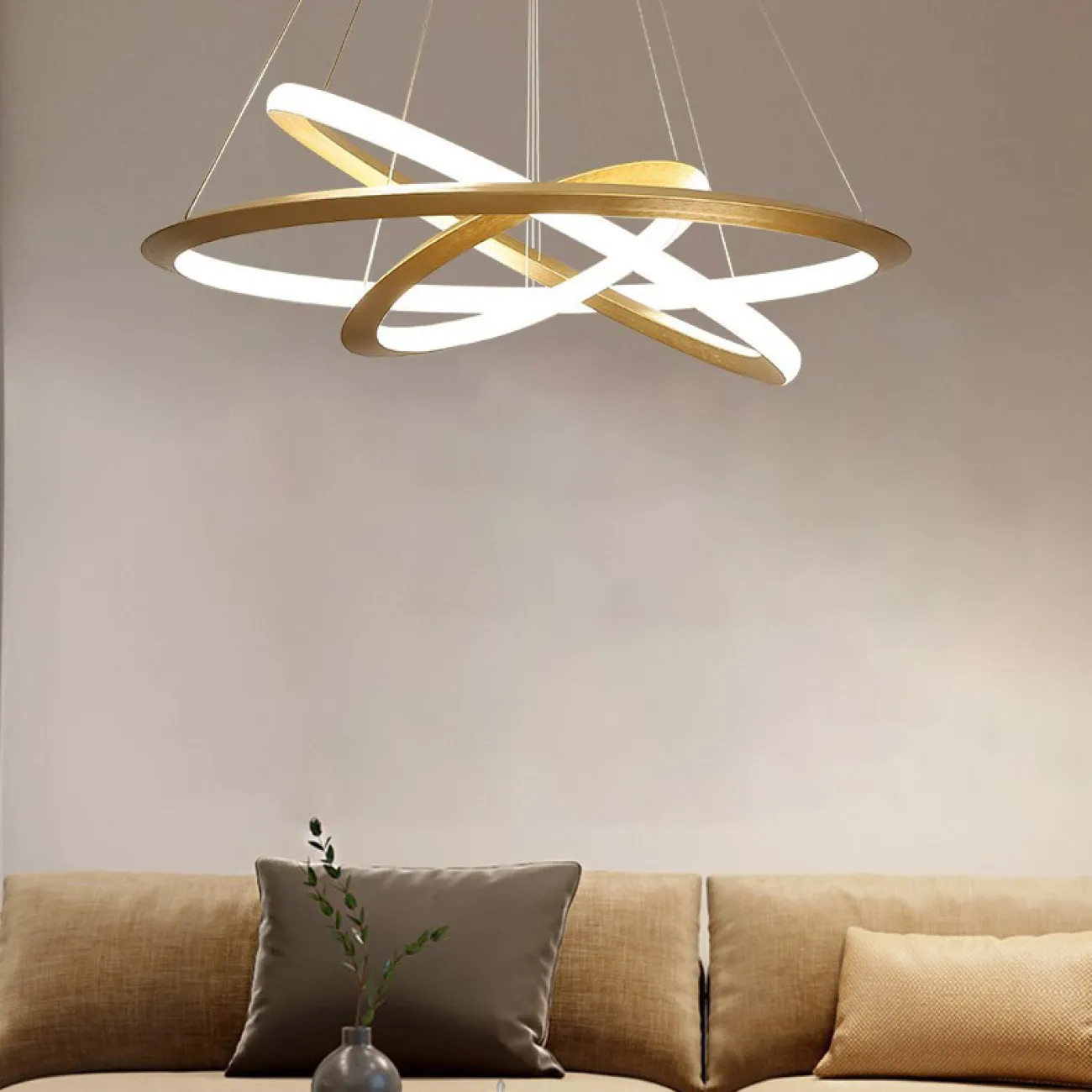 Подвесная люстра HANDLE D D45 D65 Brown от ImperiumLoft