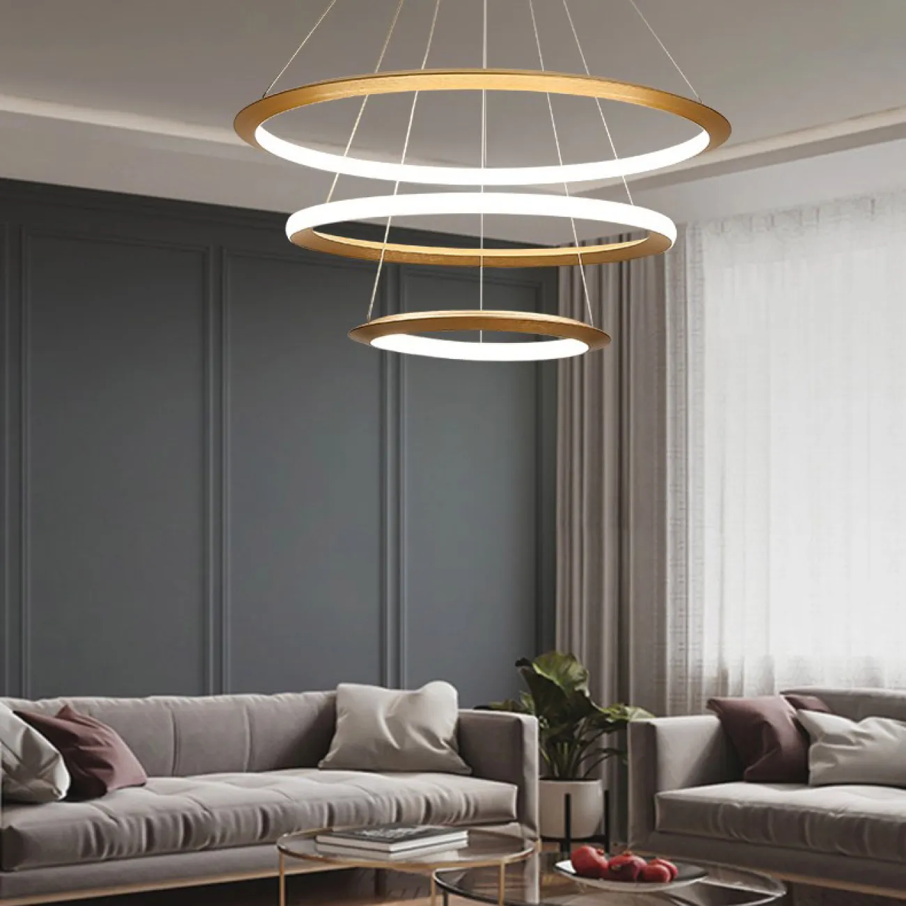 Подвесная люстра HANDLE D D45 D65 Brown от ImperiumLoft