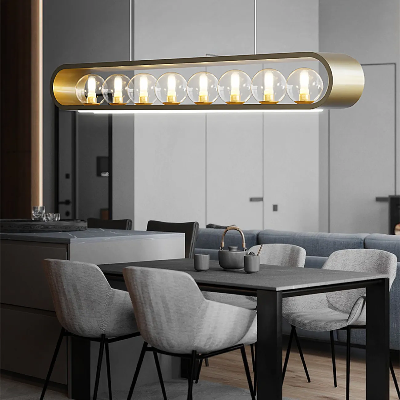 Подвесной светильник INGERLINE L120 Brass от ImperiumLoft