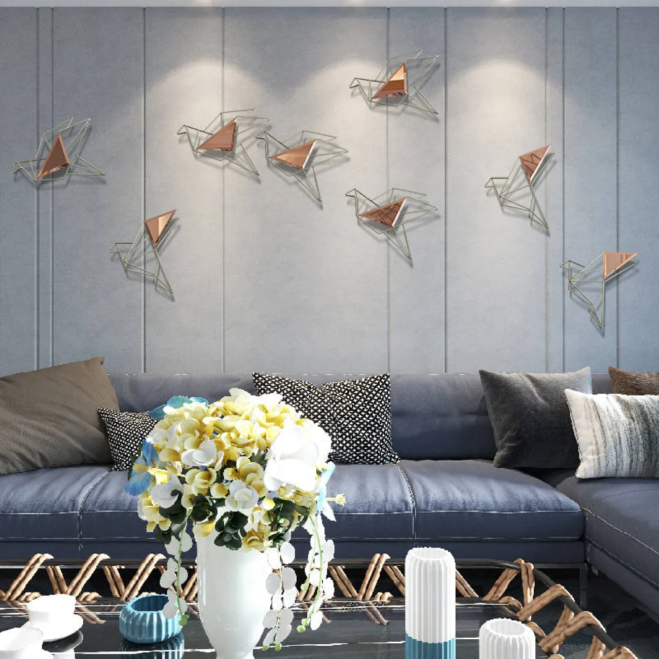 Дизайнерский настенный декор птички LaLume-KKK00341