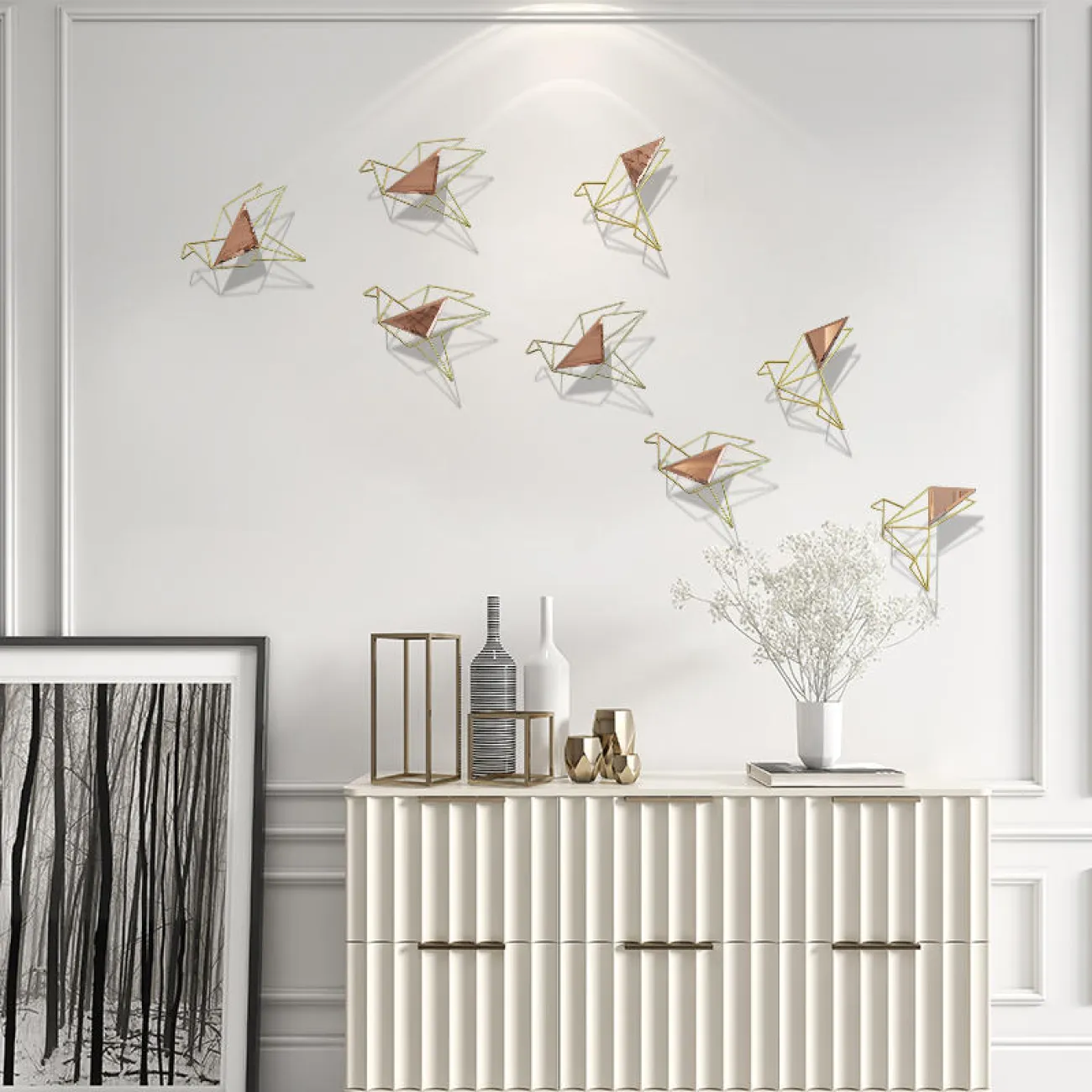 Дизайнерский настенный декор птички LaLume-KKK00341