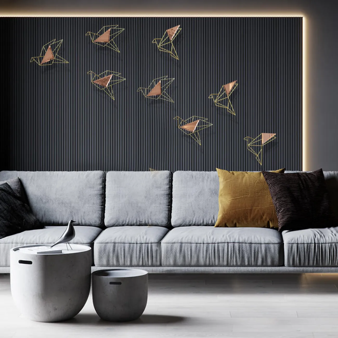 Дизайнерский настенный декор птички LaLume-KKK00341