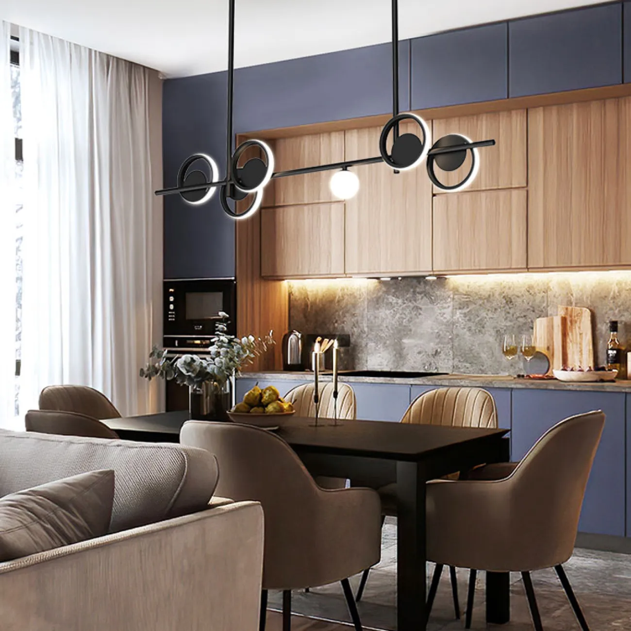 Потолочный светильник ANSTEN L2 Black от ImperiumLoft