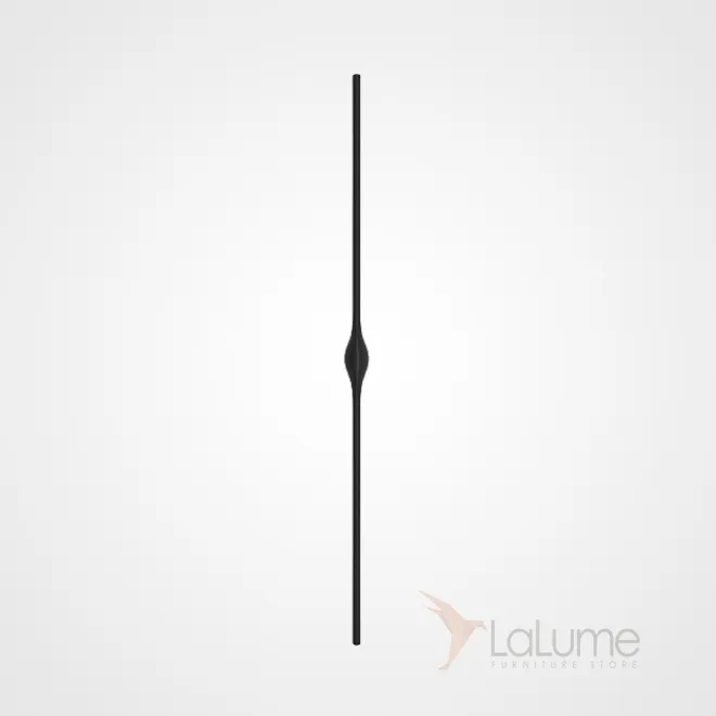 Серия настенных светодиодных светильников с черными вытянутыми плафонами в виде вертикальных стоек с каплевидным креплением AGGI H120