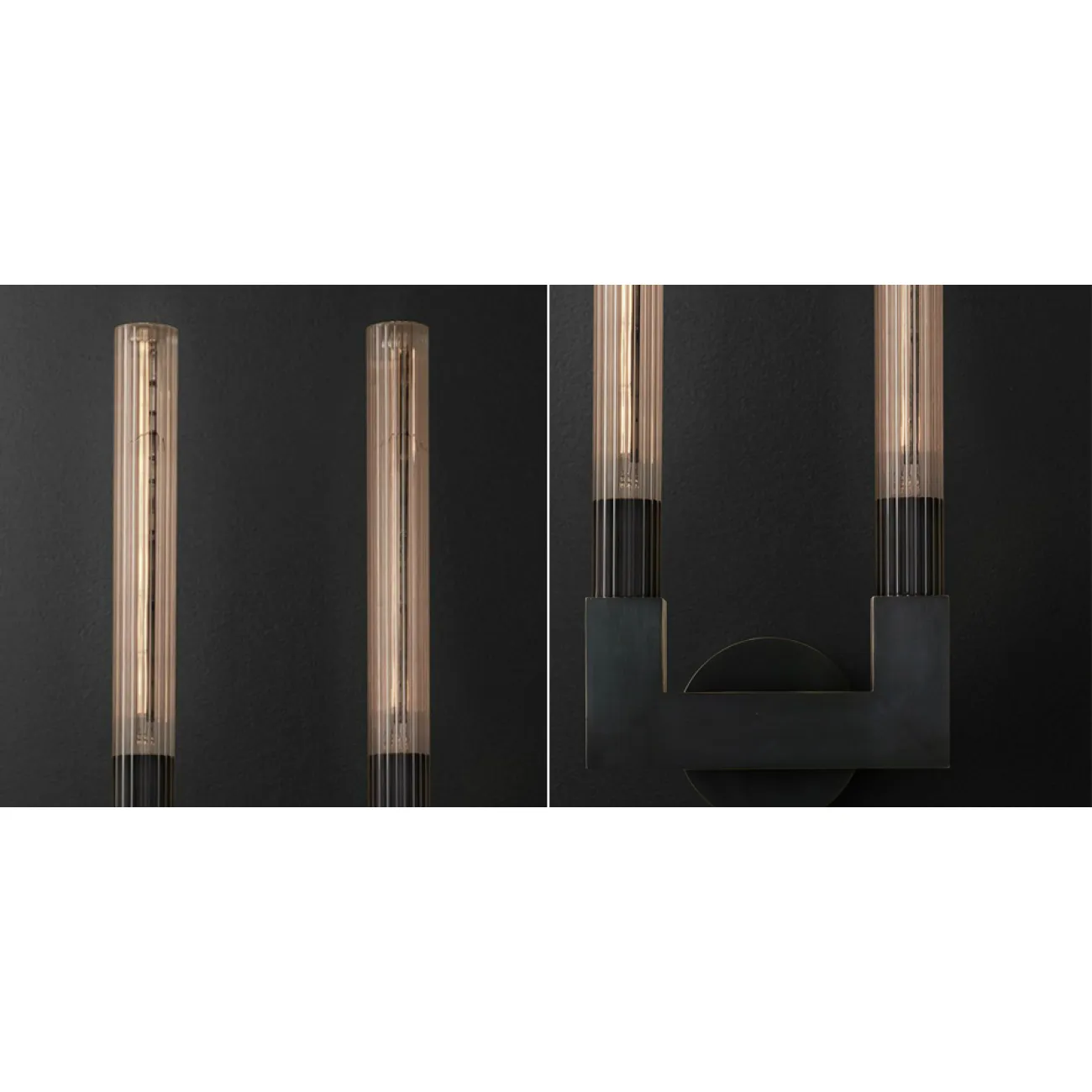 Бра RH CANNELLE wall lamp DOUBLE Sconces Black от ImperiumLoft