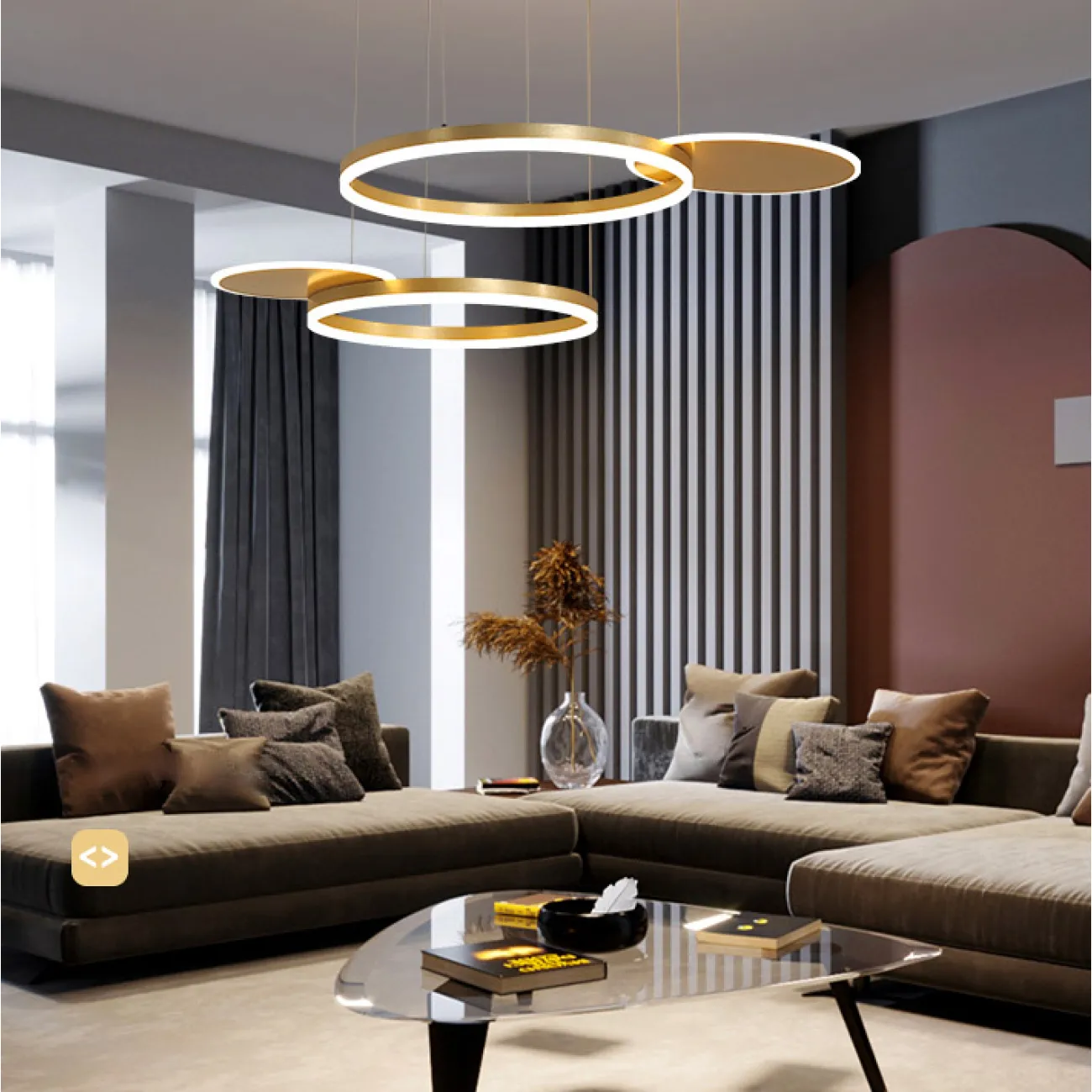 Подвесная люстра MEDEA CH D80 Copper 3000, 4000, 5000 от ImperiumLoft