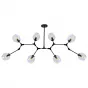 Люстра Сrumpled Glass Bubble Chandelier Black 8 плафонов