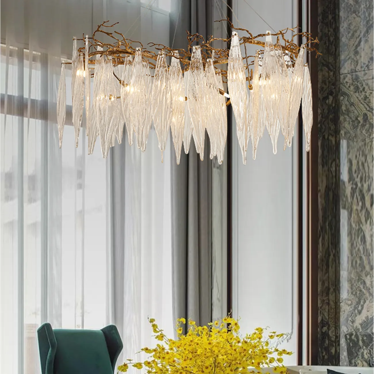 Люстра Aqua Organic Large Chandelier Lighting D120 от ImperiumLoft