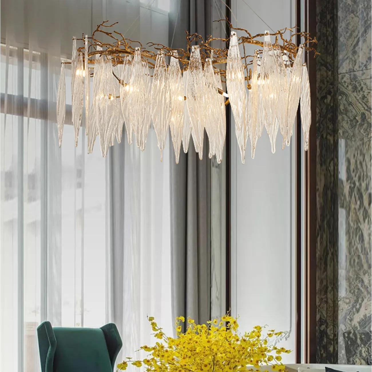 Люстра Aqua Organic Large Chandelier Lighting D100 от ImperiumLoft