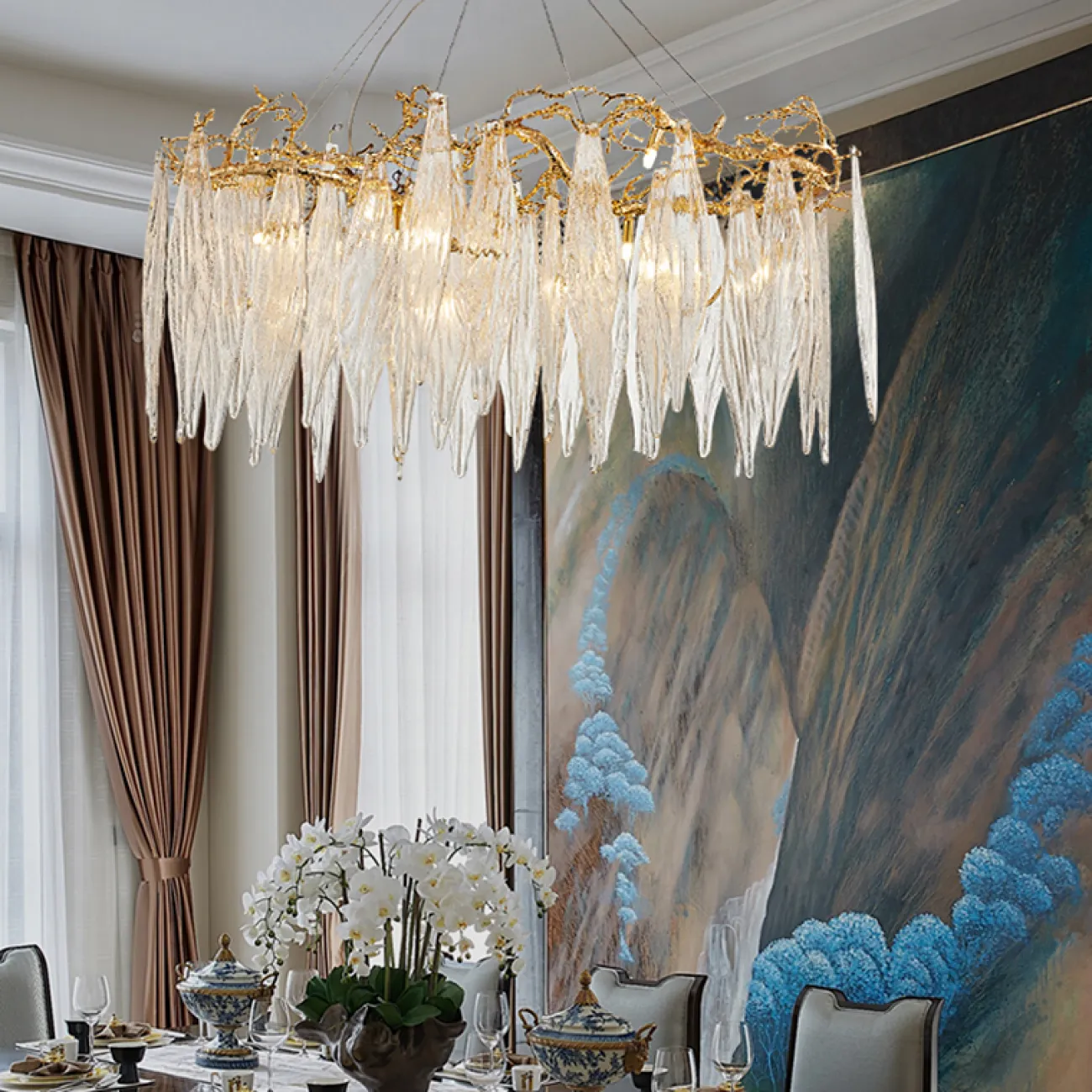 Люстра Aqua Organic Large Chandelier Lighting D120 от ImperiumLoft