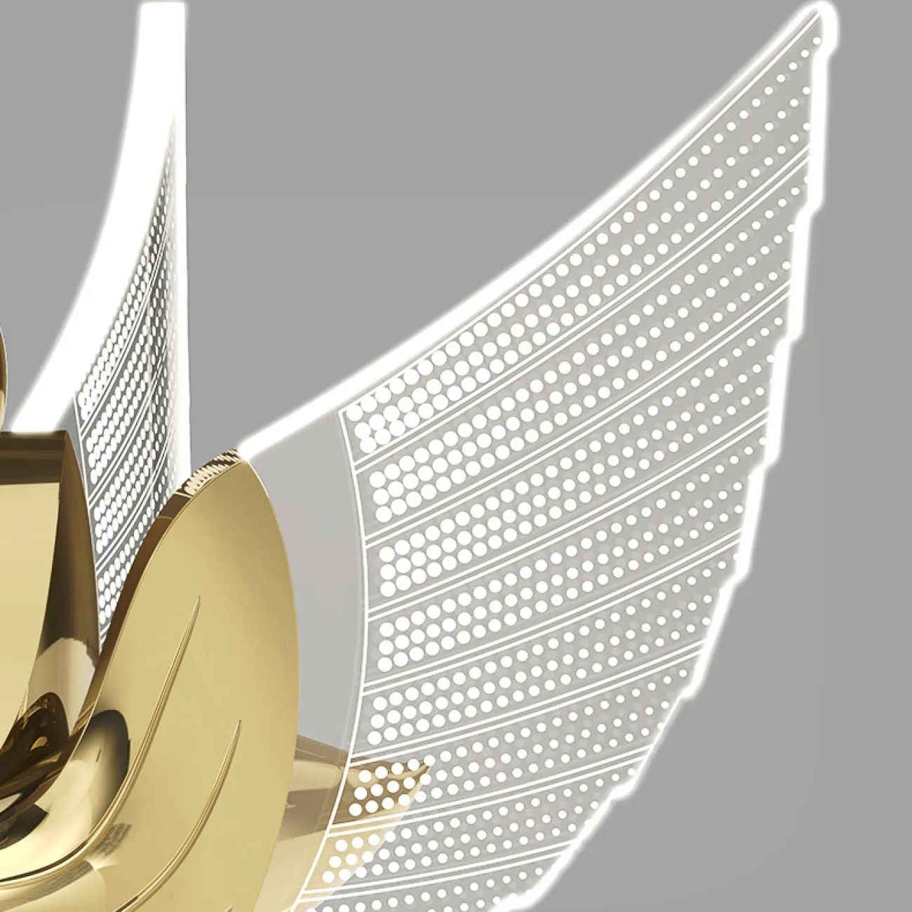 Серия настольных светодиодных ламп с плафонами в виде лебедей со светящимися крыльями BIRDIE TAB B Gold