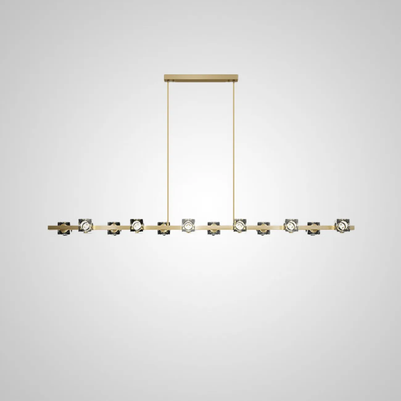 Потолочный светильник MICHAL LONG L8 Brass Black от ImperiumLoft