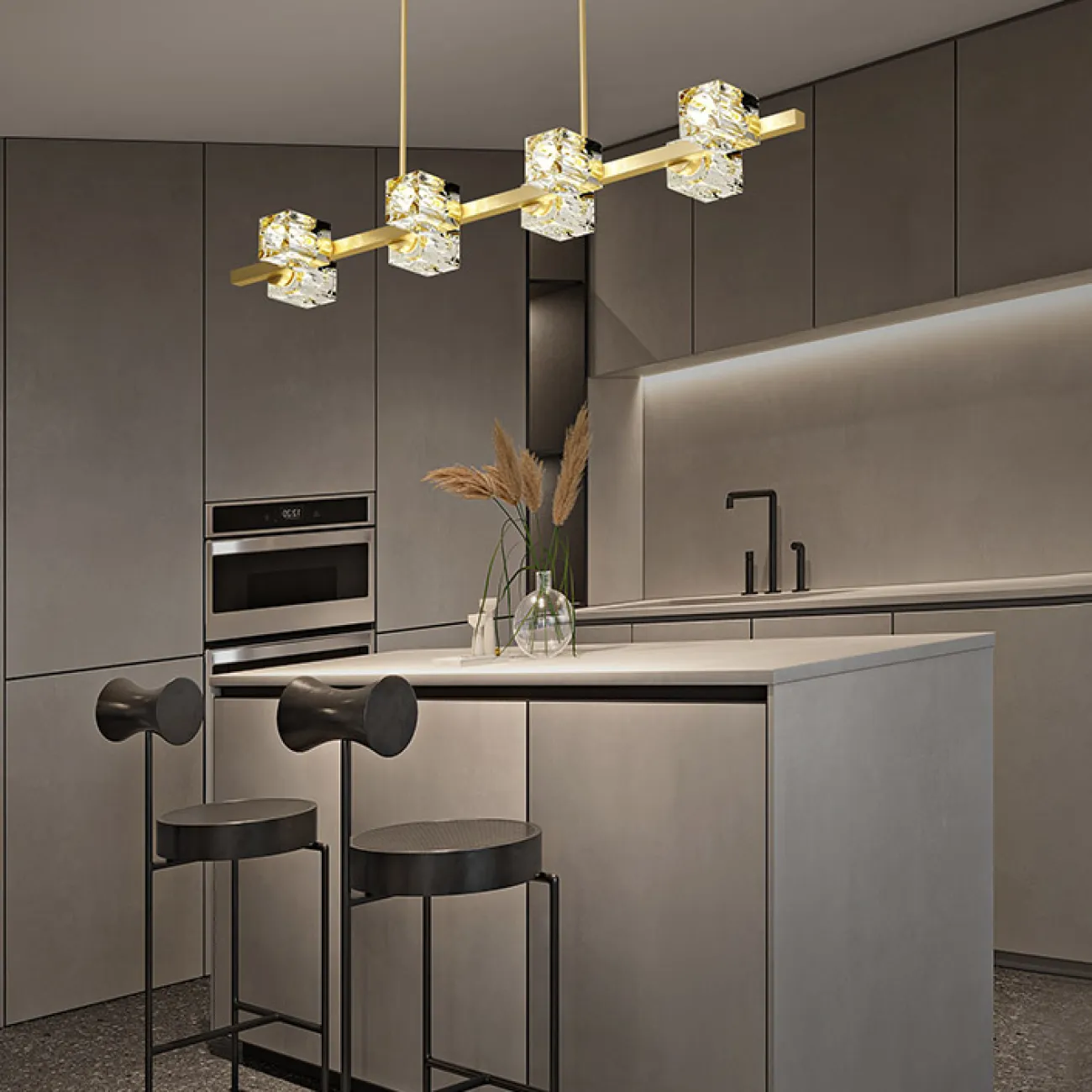 Потолочный светильник MICHAL LONG L8 Brass от ImperiumLoft