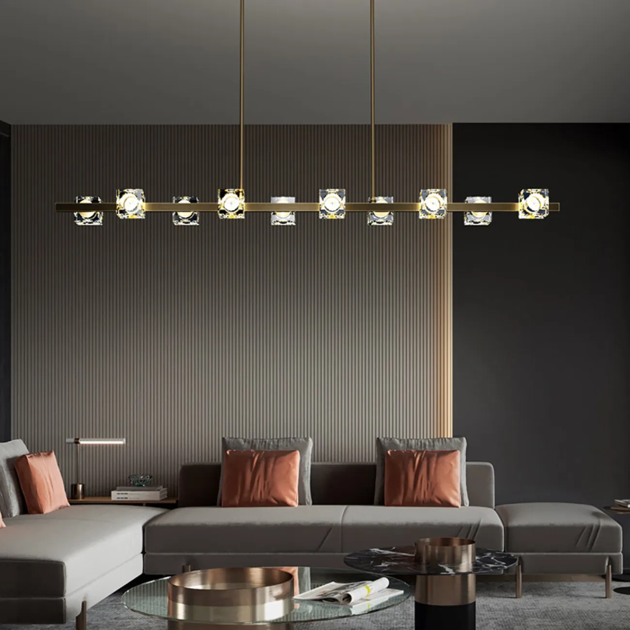 Потолочный светильник MICHAL LONG L8 Brass от ImperiumLoft