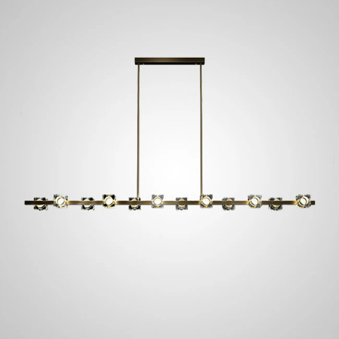 Потолочный светильник MICHAL LONG L8 Brass Black от ImperiumLoft