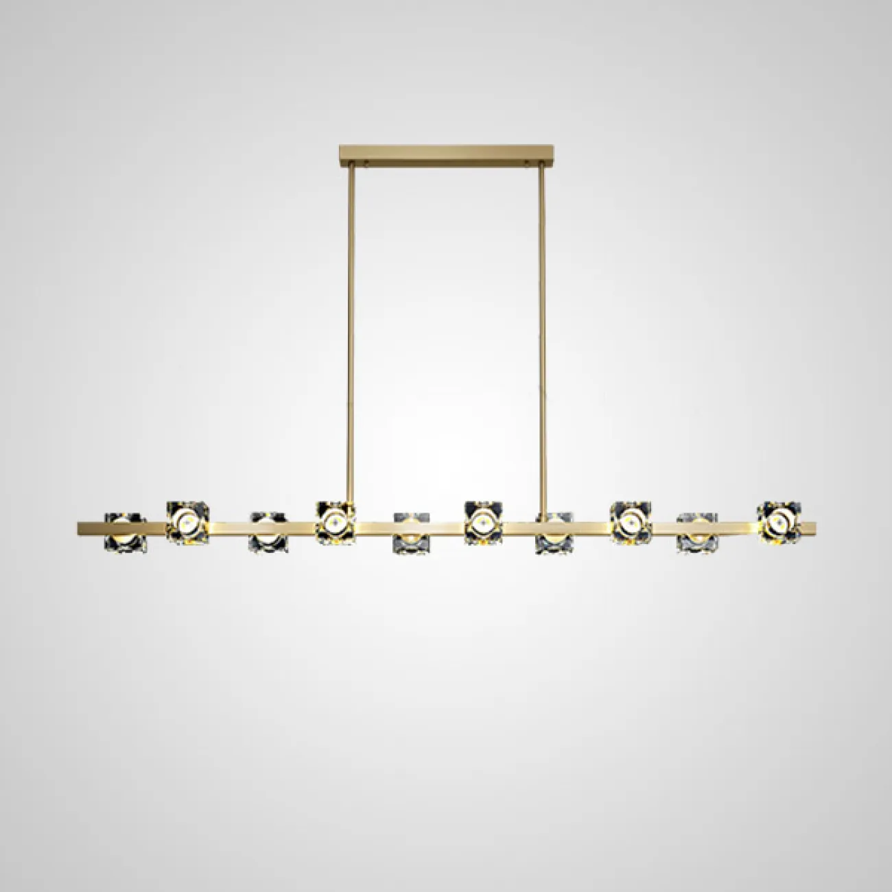 Потолочный светильник MICHAL LONG L8 Brass Black от ImperiumLoft