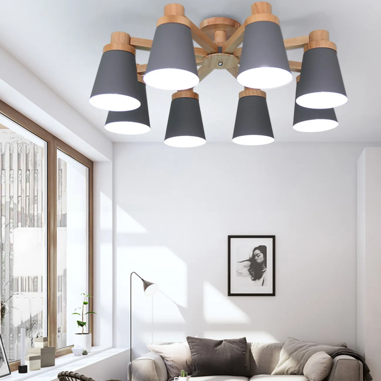 Потолочная люстра PROP 6 Grey от ImperiumLoft