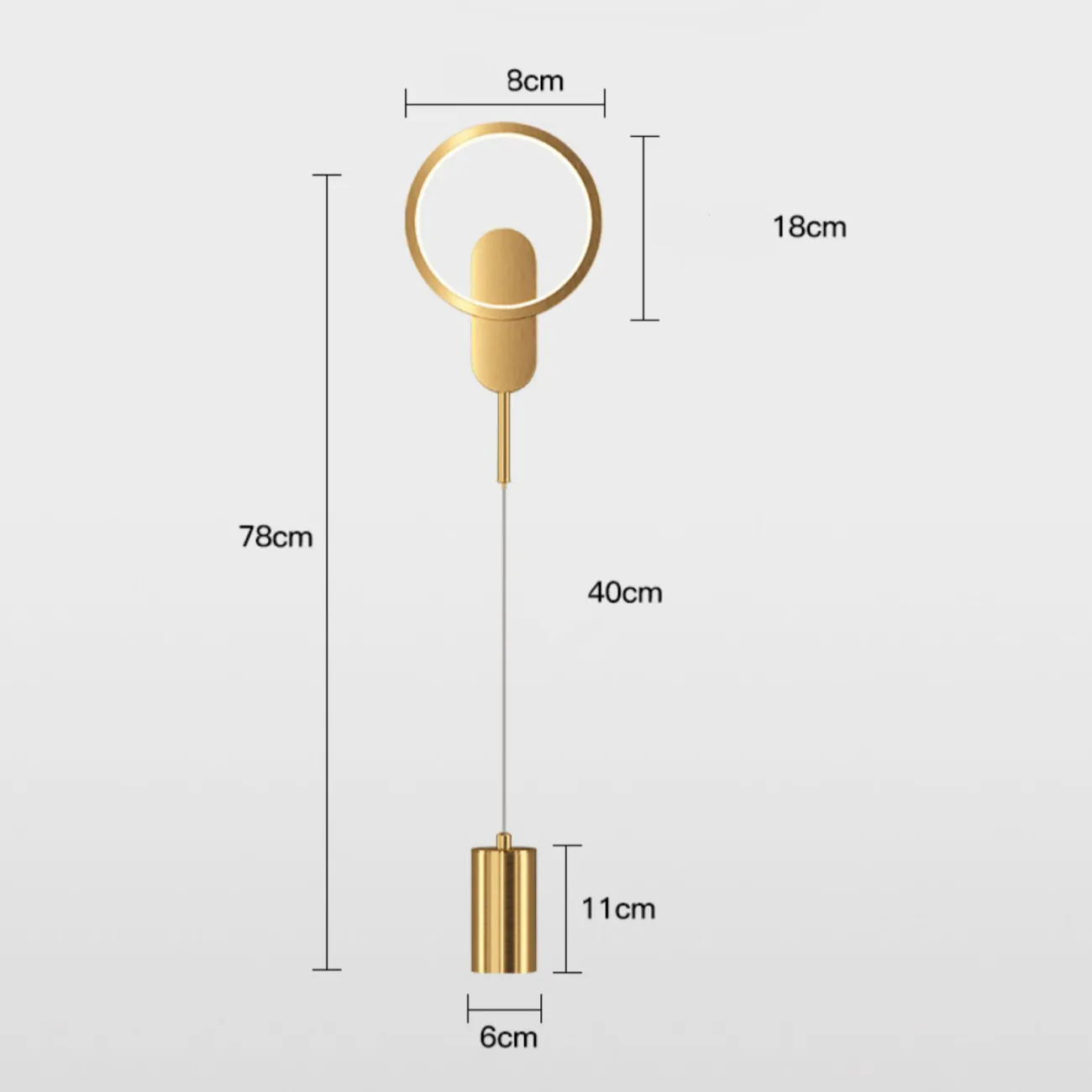 Настенный светильник MANA Brass от ImperiumLoft