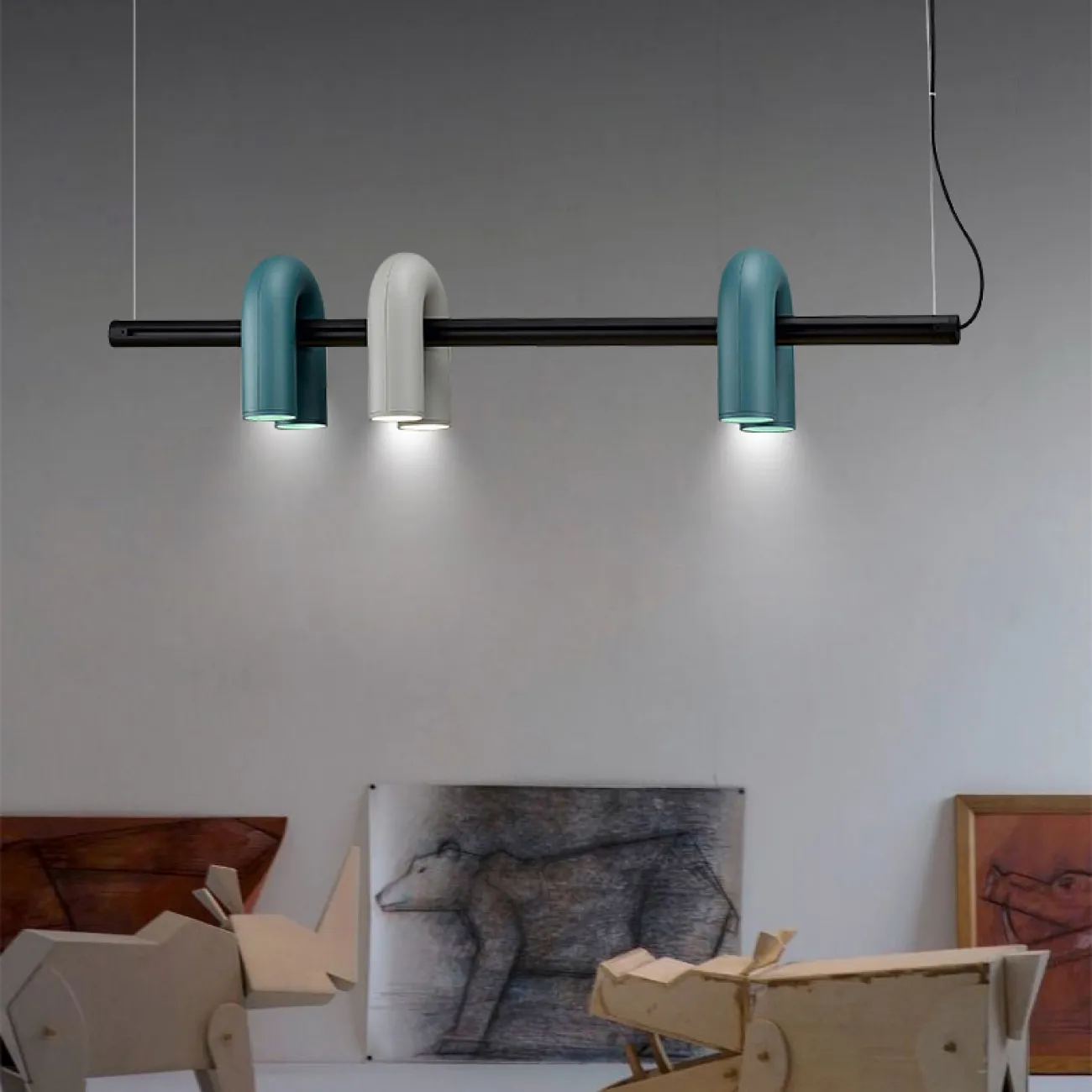Подвесной светильник FANNY LONG Grey от ImperiumLoft