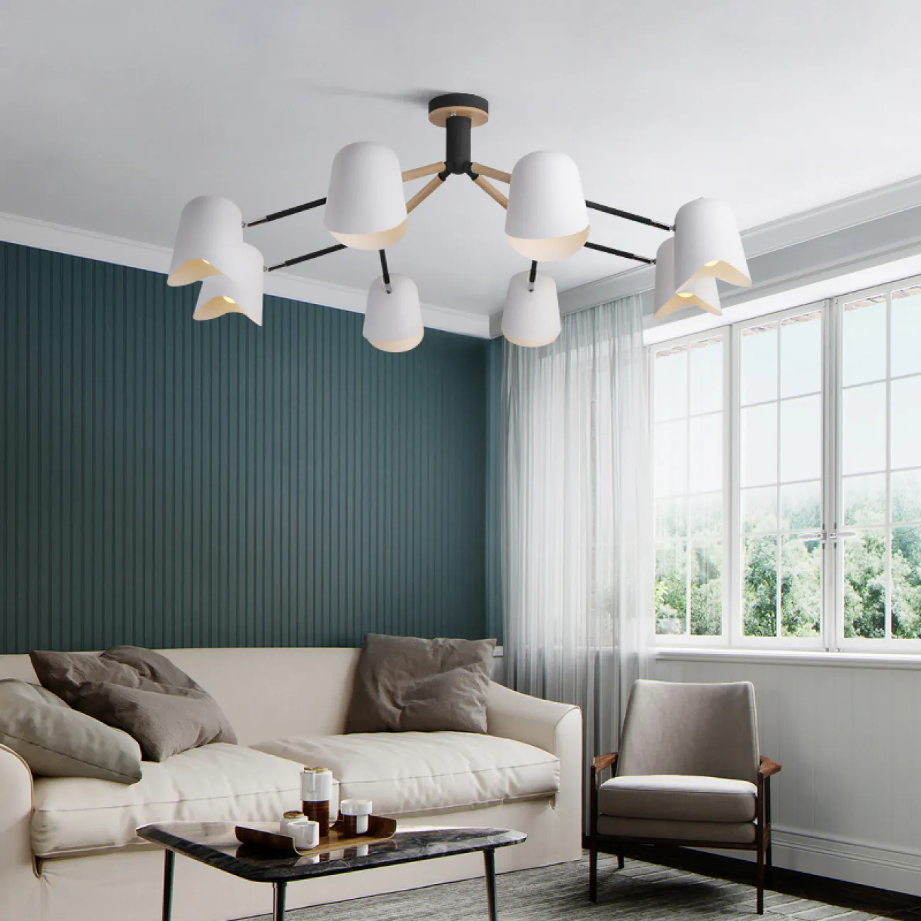 Люстра на штанге NOTCH D110 White от ImperiumLoft Люстра на штанге NOTCH D110 White от ImperiumLoft