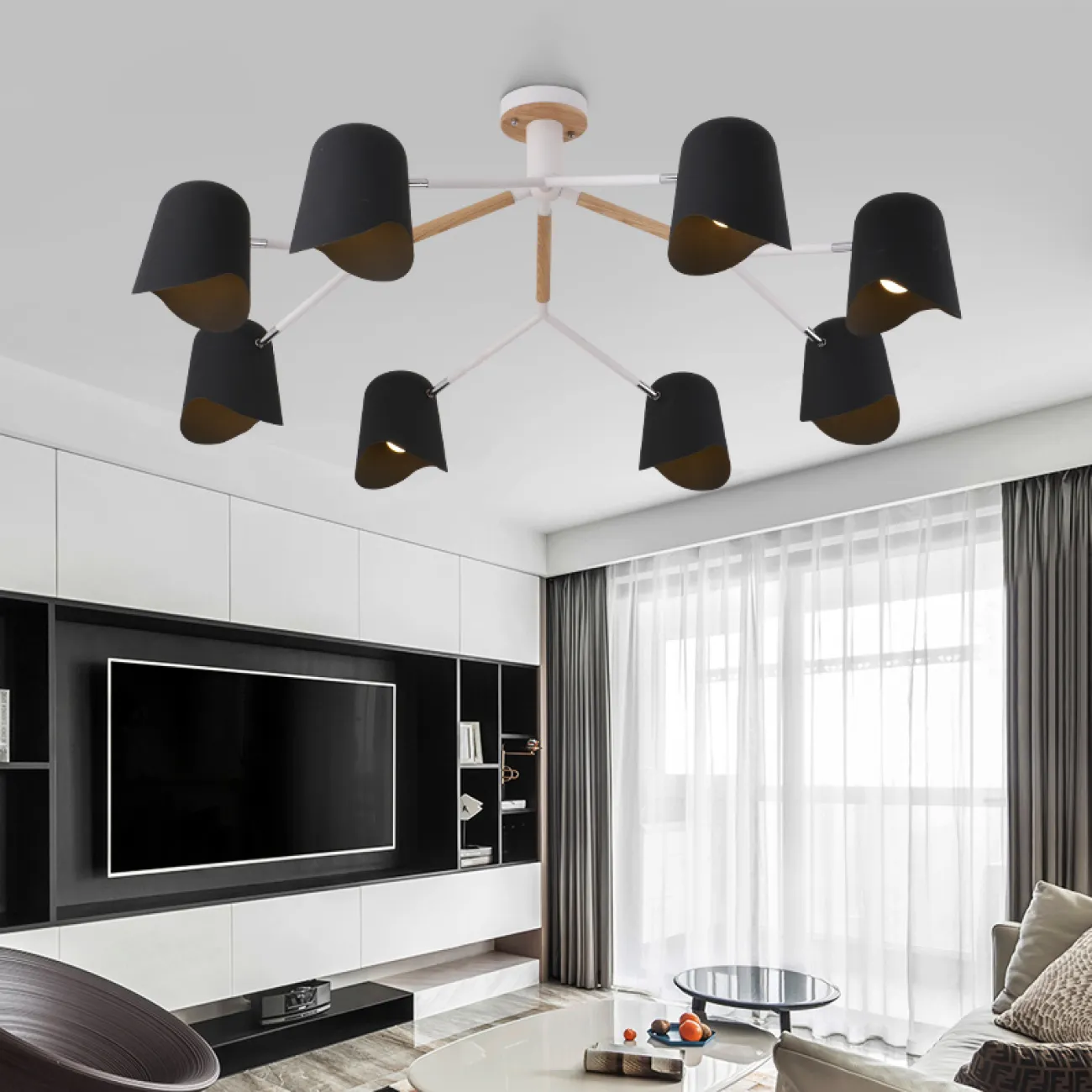 Люстра на штанге NOTCH D70 White от ImperiumLoft