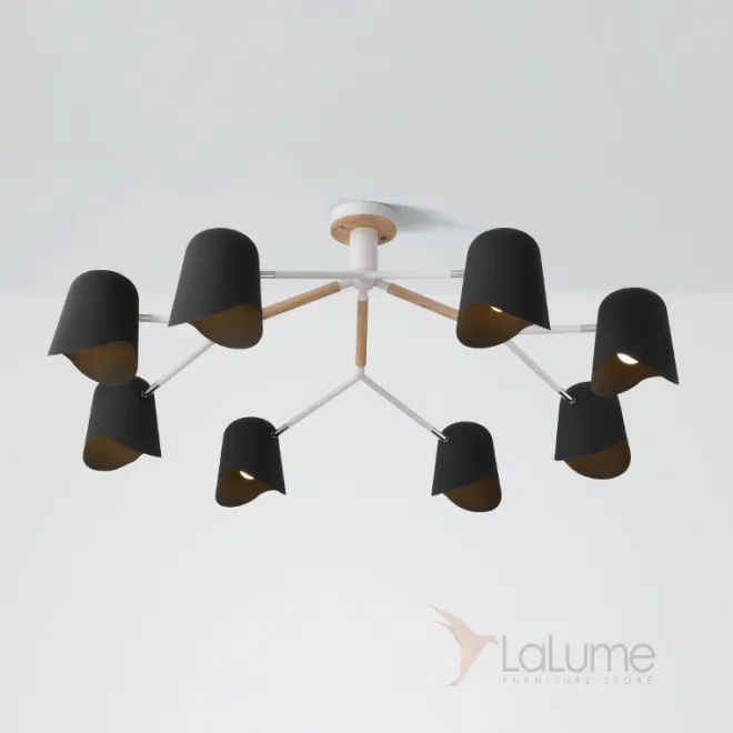 Люстра на штанге NOTCH D110 Black от ImperiumLoft