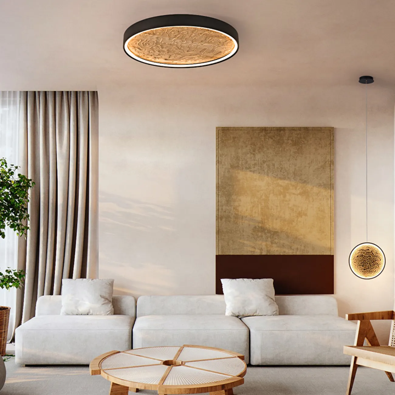Потолочный светильник RODA CH D80 Light brown от ImperiumLoft
