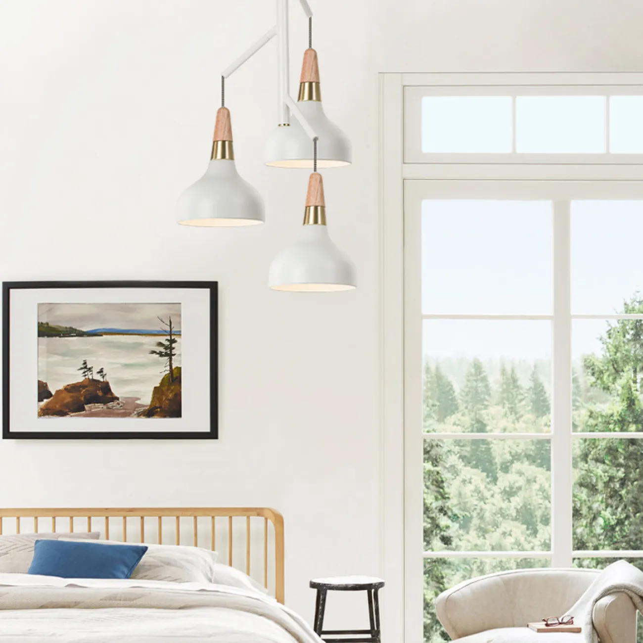 Люстра на штанге OPLAND CH D61 White от ImperiumLoft