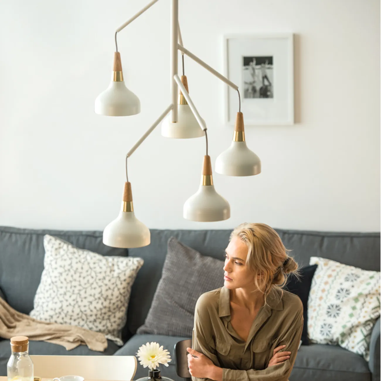 Люстра на штанге OPLAND CH D61 White от ImperiumLoft