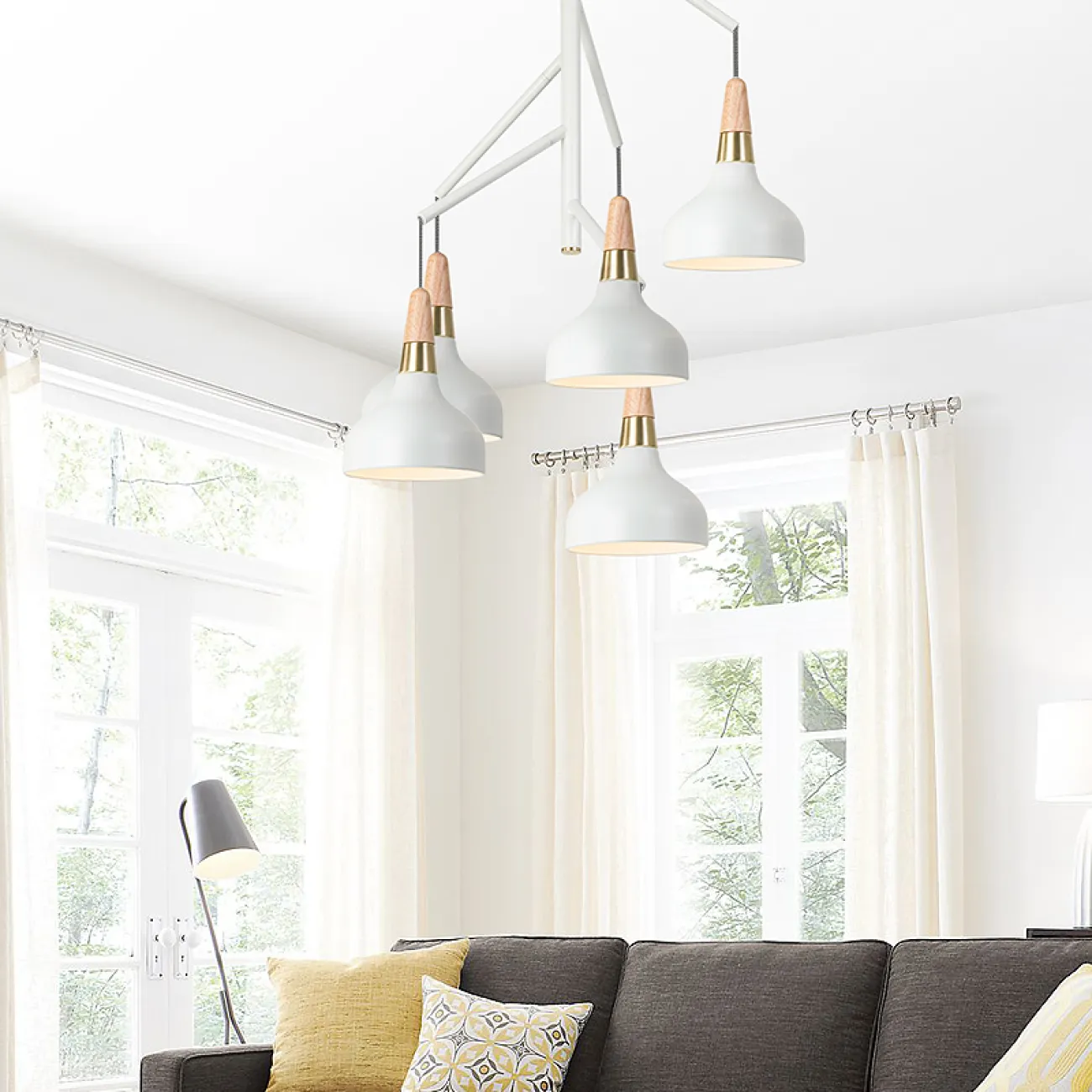 Люстра на штанге OPLAND CH D61 White от ImperiumLoft