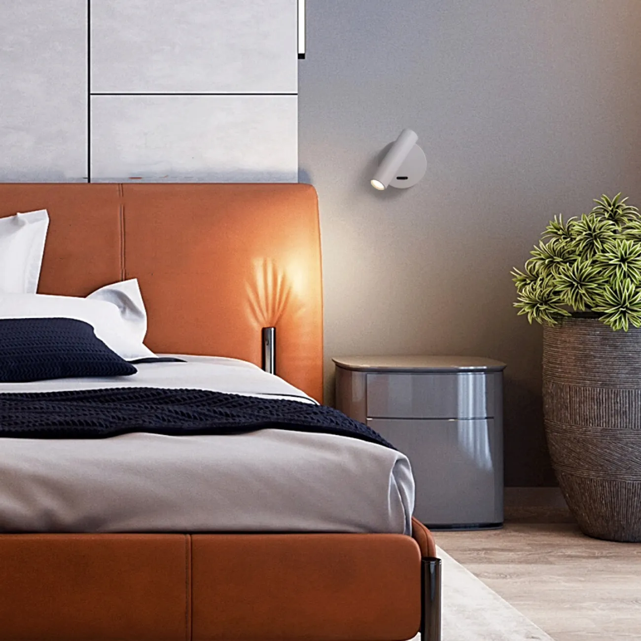 Серия настенных светодиодных светильников с цилиндрическим плафоном на круглом креплении с USB-портом RUN Black Серия настенных светодиодных светильников с цилиндрическим плафоном на круглом креплении с USB-портом RUN Black