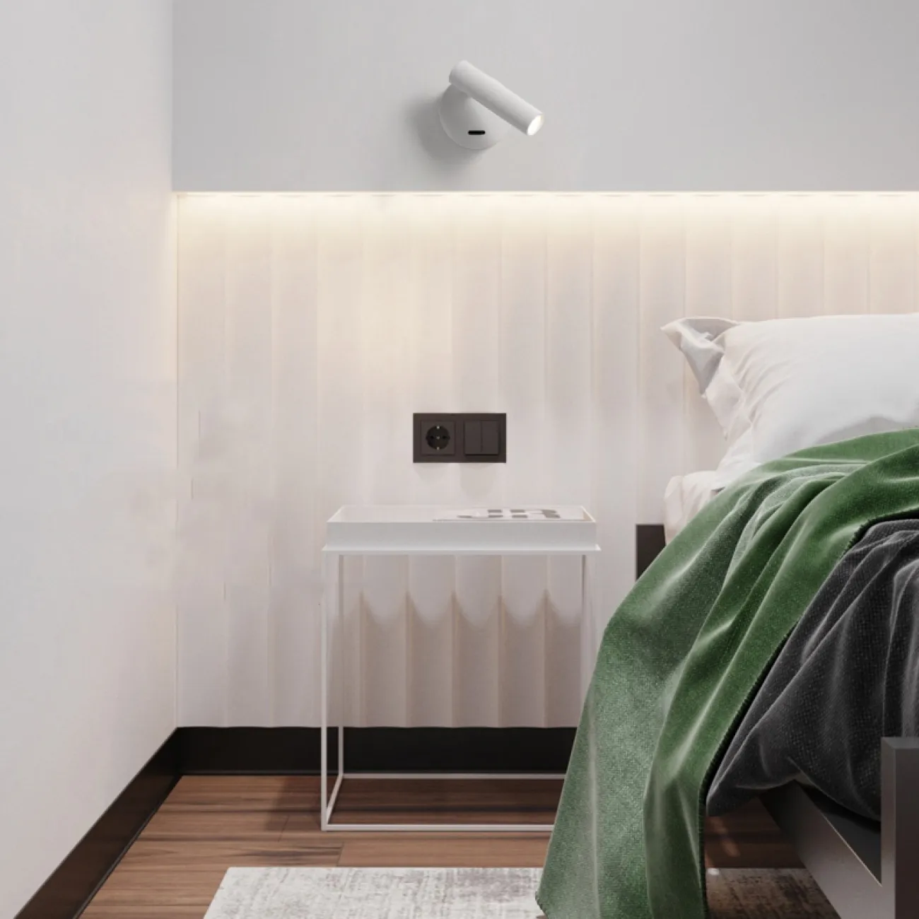 Серия настенных светодиодных светильников с цилиндрическим плафоном на круглом креплении с USB-портом RUN Black Серия настенных светодиодных светильников с цилиндрическим плафоном на круглом креплении с USB-портом RUN Black