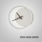 Серия настенных светодиодных светильников в виде комбинации светового кольца и диска с часовым механизмом CLOCK White Трехцветный свет
