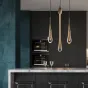 Стеклянный подвесной светильник в форме капли FIAL B