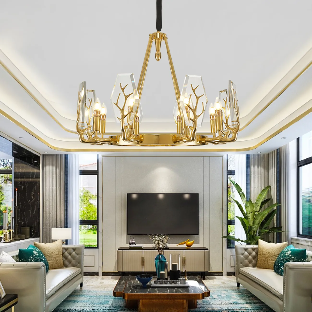 Подвесная кольцевая люстра PRIME D60 от ImperiumLoft