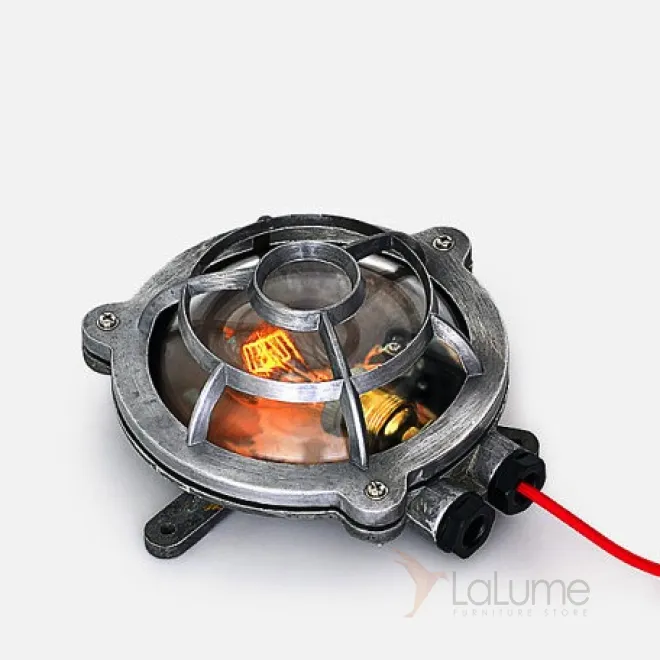 Настенная лампа Steampunk Cage Glass Edison Wall Lamp Round от LaLume