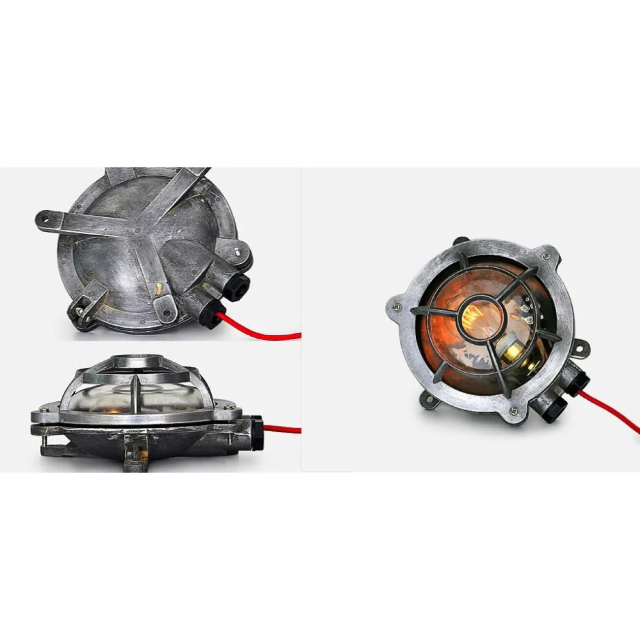 Настенная лампа Steampunk Cage Glass Edison Wall Lamp Round от LaLume