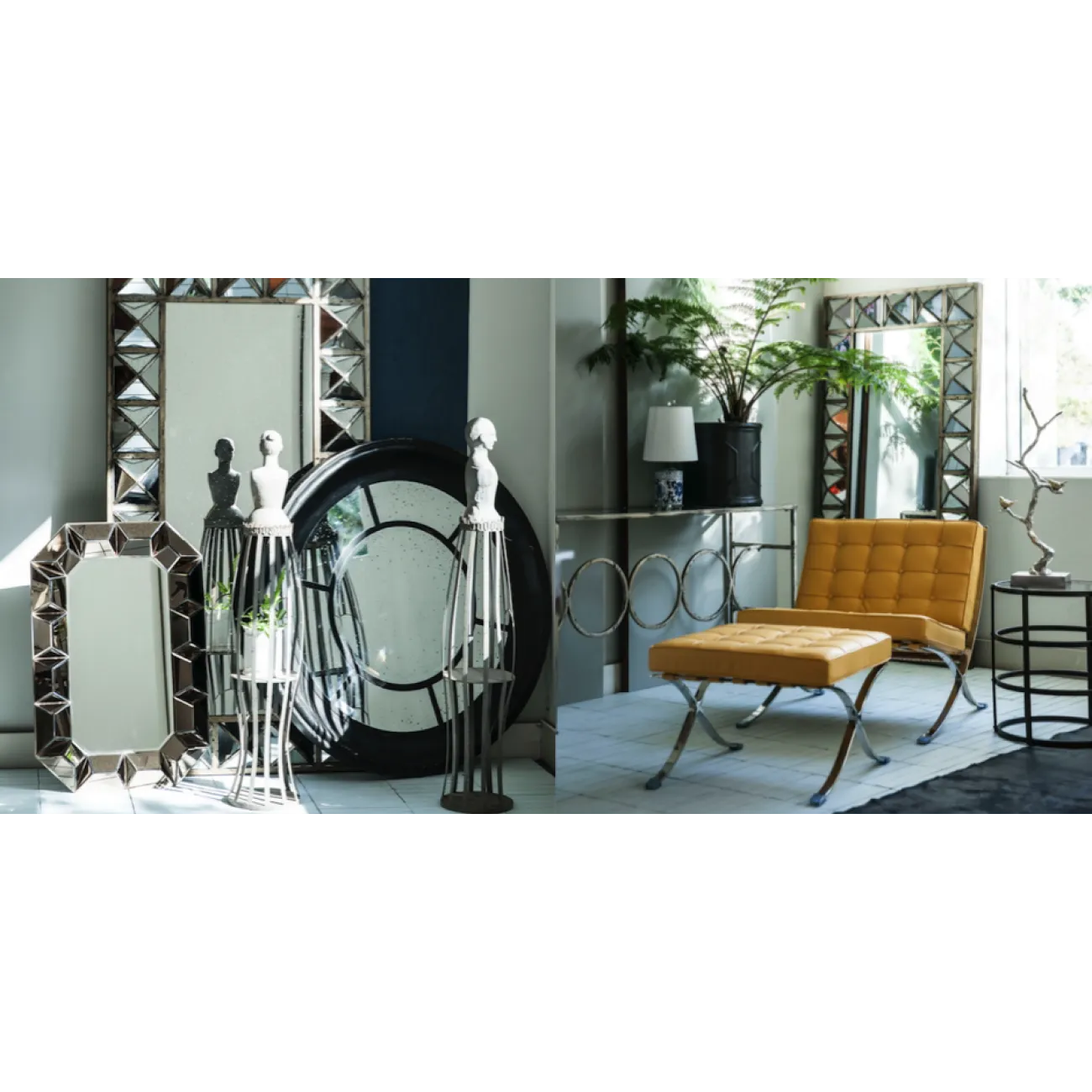 Зеркало настенное состаренное Patina Mirror Wood от LaLume