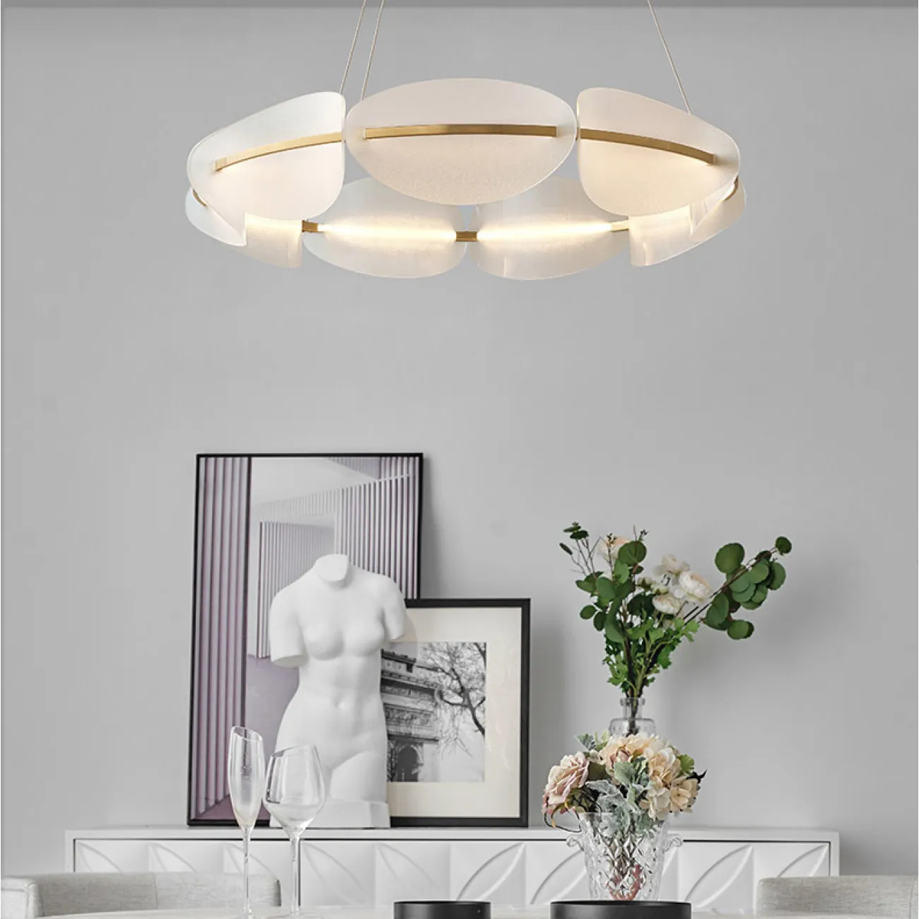 Подвесная люстра KEARNEY D56 White от ImperiumLoft