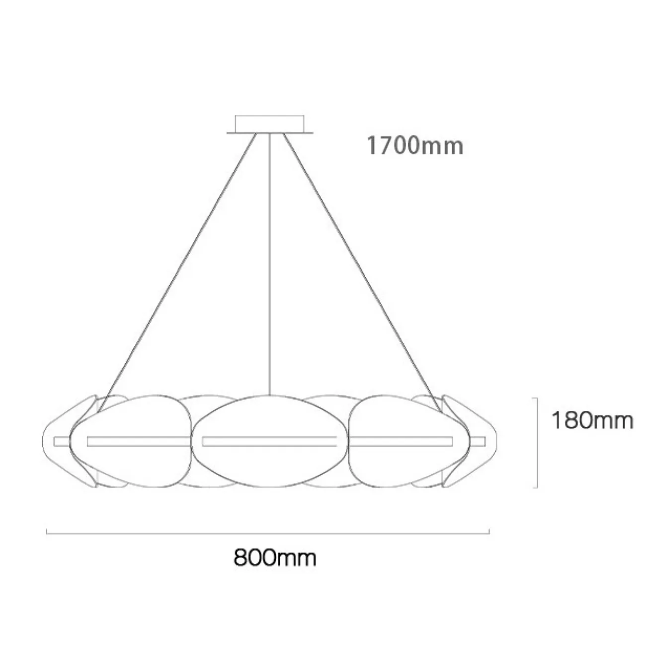 Подвесная люстра KEARNEY D56 White от ImperiumLoft