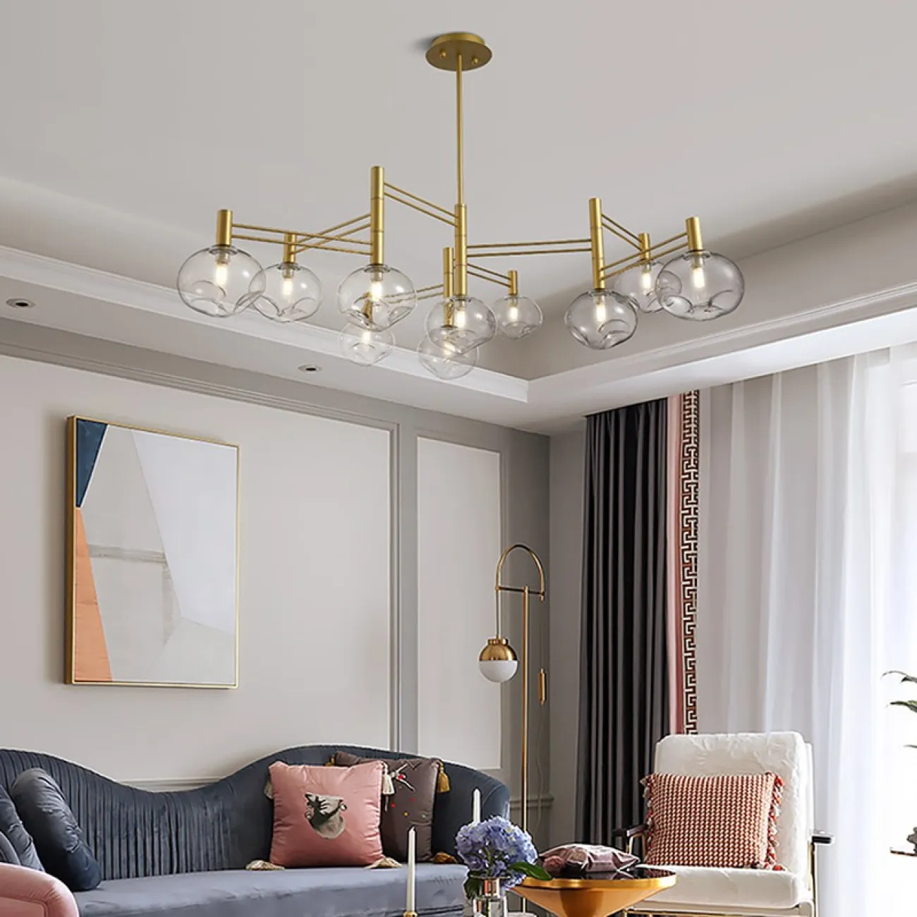 Подвесная люстра TEMPER L7 White от ImperiumLoft Подвесная люстра TEMPER L7 White от ImperiumLoft