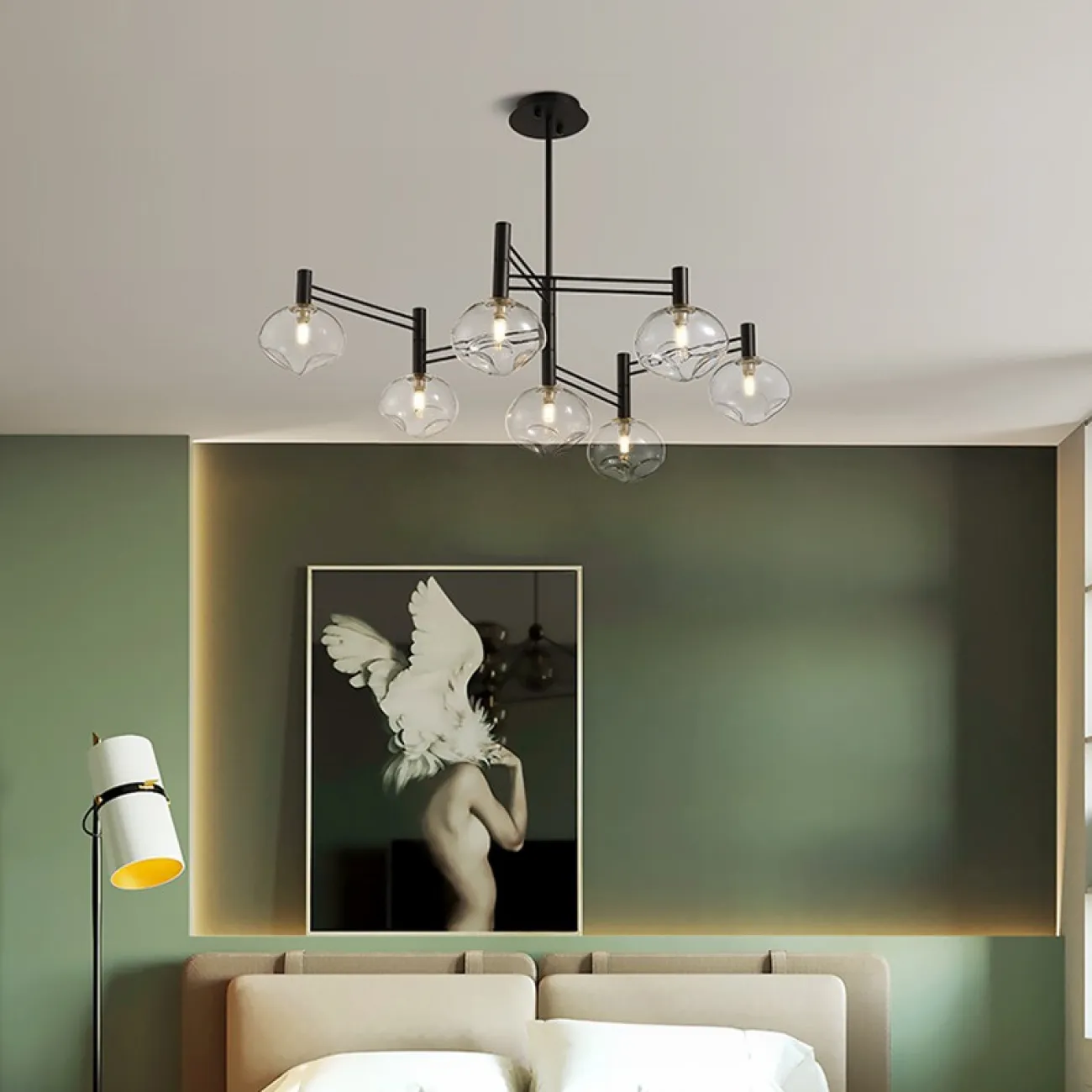 Подвесная люстра TEMPER L4 White от ImperiumLoft