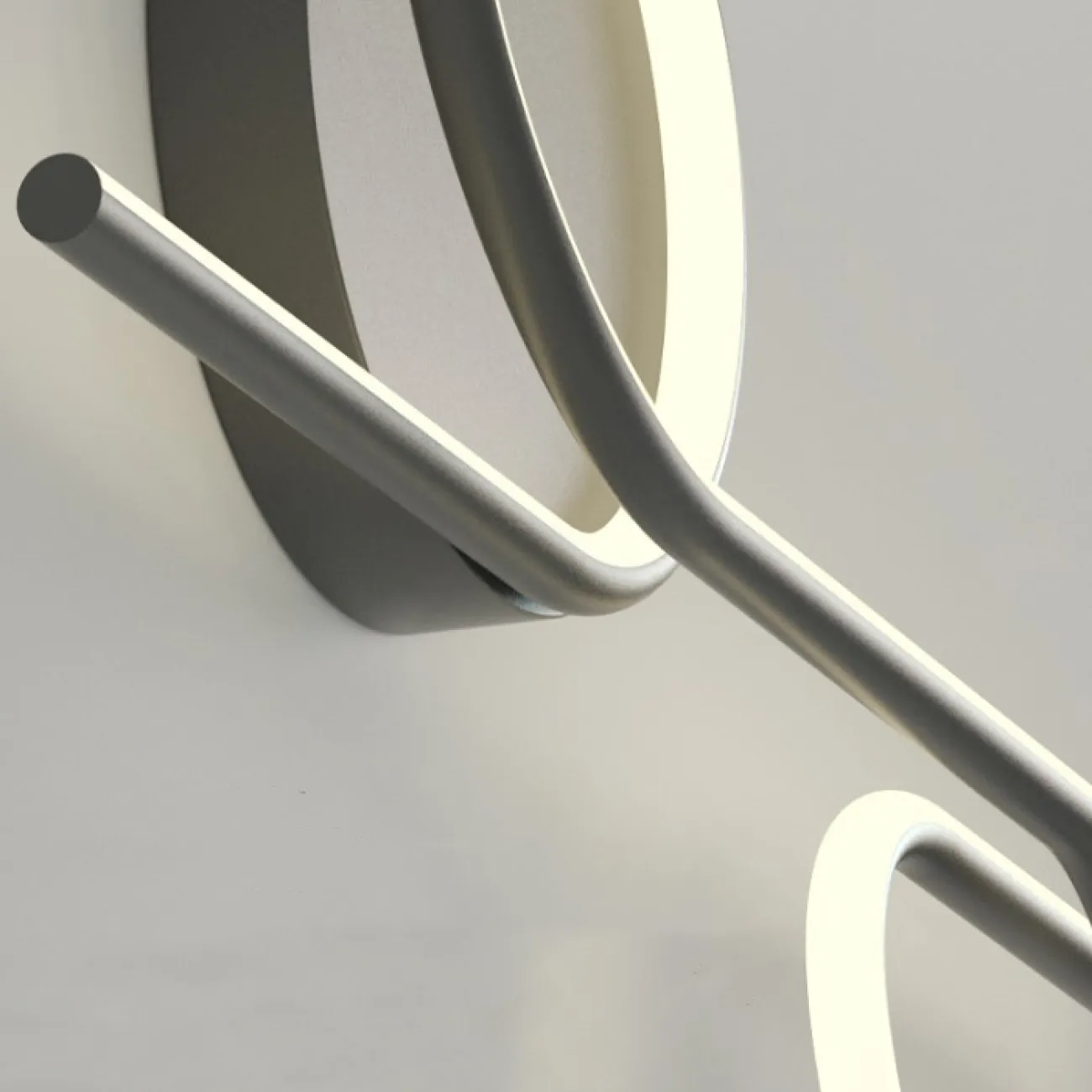 Серия настенных светодиодных светильников в виде комбинации вытянутой вертикальной стойки и светящихся колец DONATA С H80 White 4000К