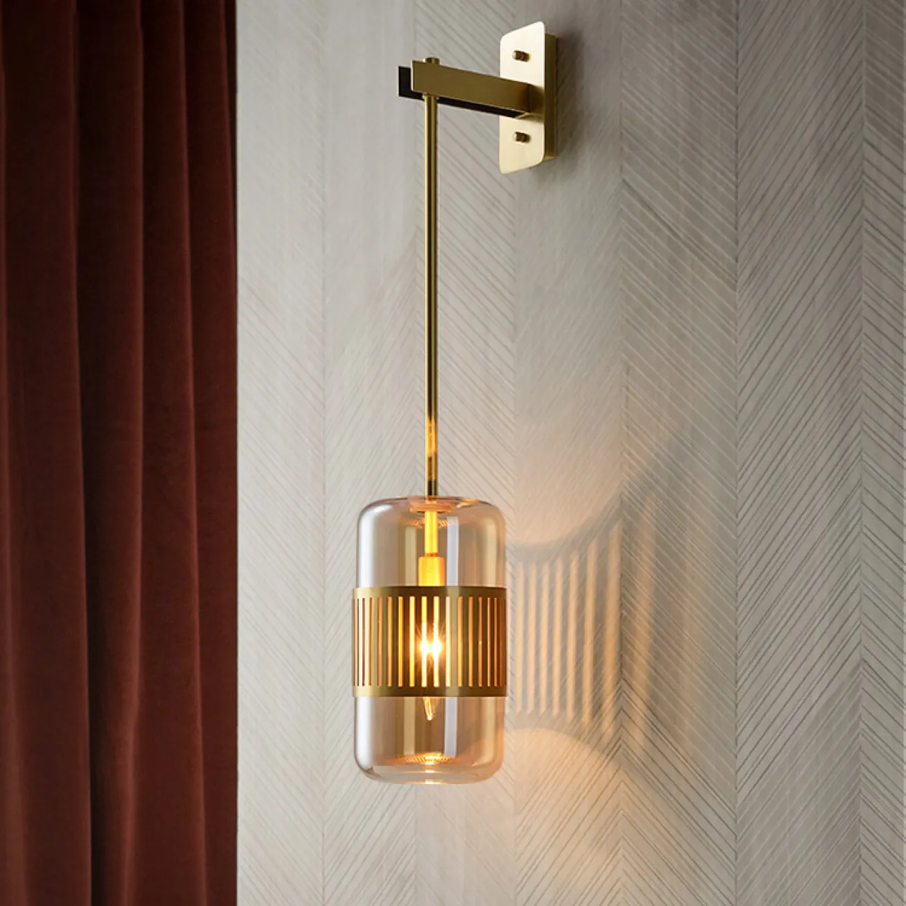 Настенный светильник TRAIT WALL Amber от ImperiumLoft